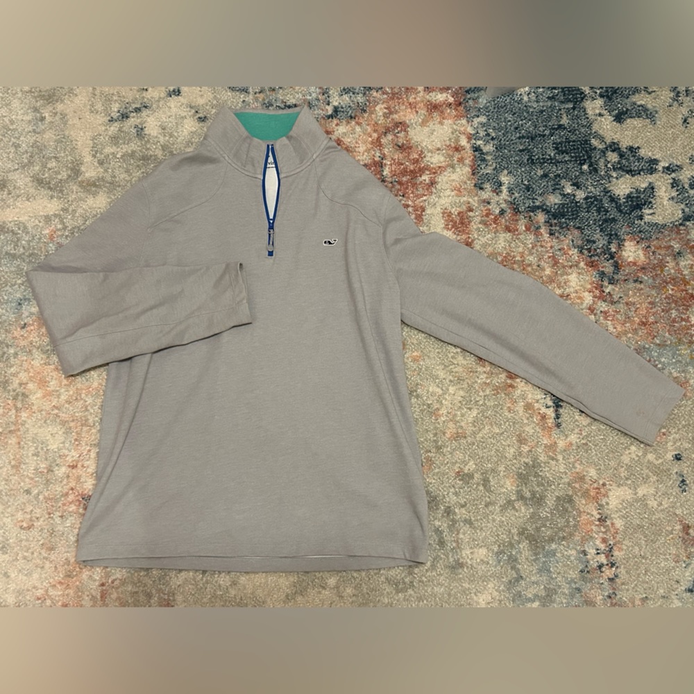 Grey quarter zip up
